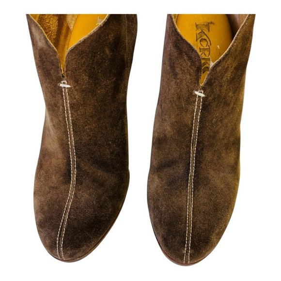 Kork’s Women’s Haldor Leather Suede Bootie Back zip Boot Taupe Size 8 - Picture 3 of 10